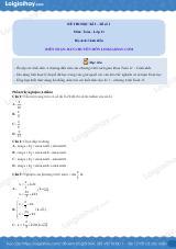 Đề thi học kì 1 Toán 11 Cánh diều - Đề số 1